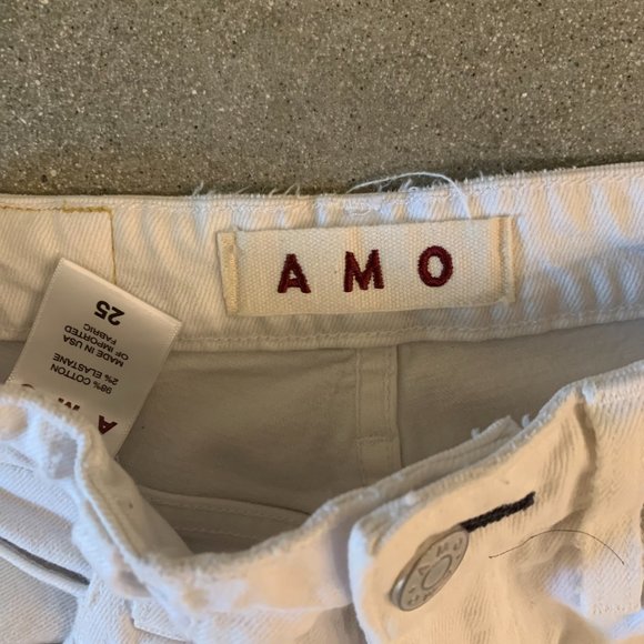 AMO White Distressed Jeans Denim - Picture 5 of 6